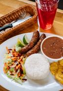 Combinado con chorizo o pollo frito